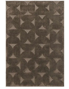 LOOPSIE TEIDE BROWN GEOMETRIC RUG