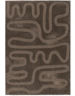 LOOPSIE BORACAY BROWN SQUIGGLE RUG