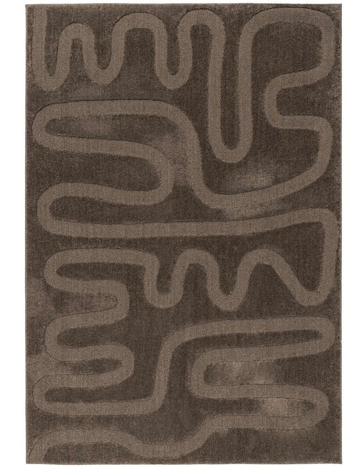 LOOPSIE  BORACAY BROWN SQUIGGLE RUG image 1