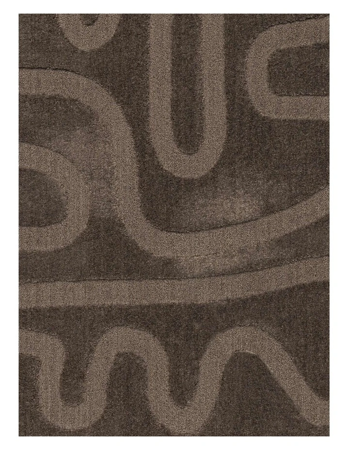 LOOPSIE  BORACAY BROWN SQUIGGLE RUG image 5
