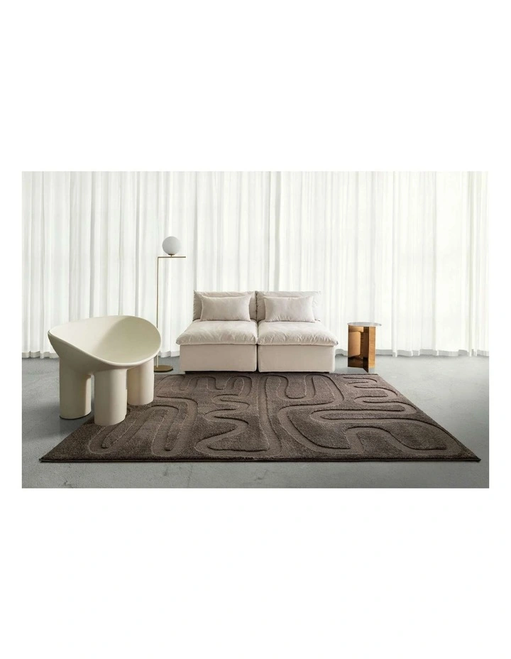 LOOPSIE  BORACAY BROWN SQUIGGLE RUG image 6