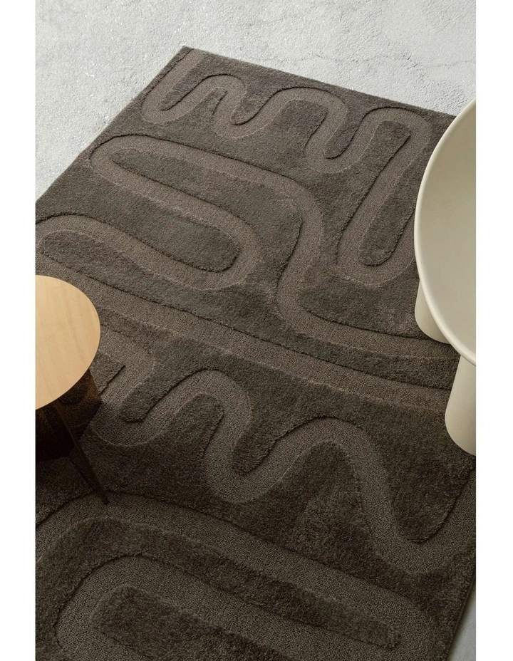 LOOPSIE  BORACAY BROWN SQUIGGLE RUG image 7