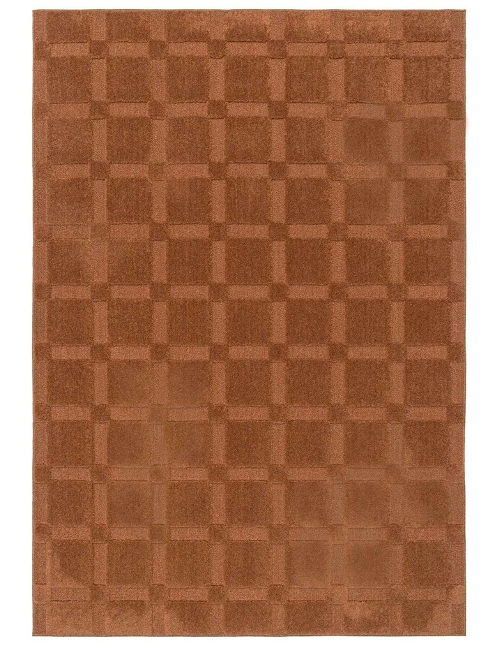LOOPSIE VESUVIUS TERRACOTTA CHECKERBOARD RUG image 1