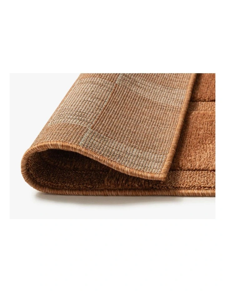 LOOPSIE VESUVIUS TERRACOTTA CHECKERBOARD RUG image 3
