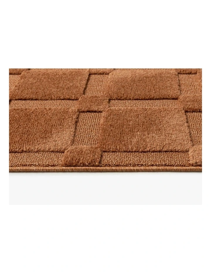 LOOPSIE VESUVIUS TERRACOTTA CHECKERBOARD RUG image 4