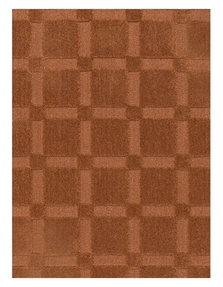 LOOPSIE VESUVIUS TERRACOTTA CHECKERBOARD RUG image 5