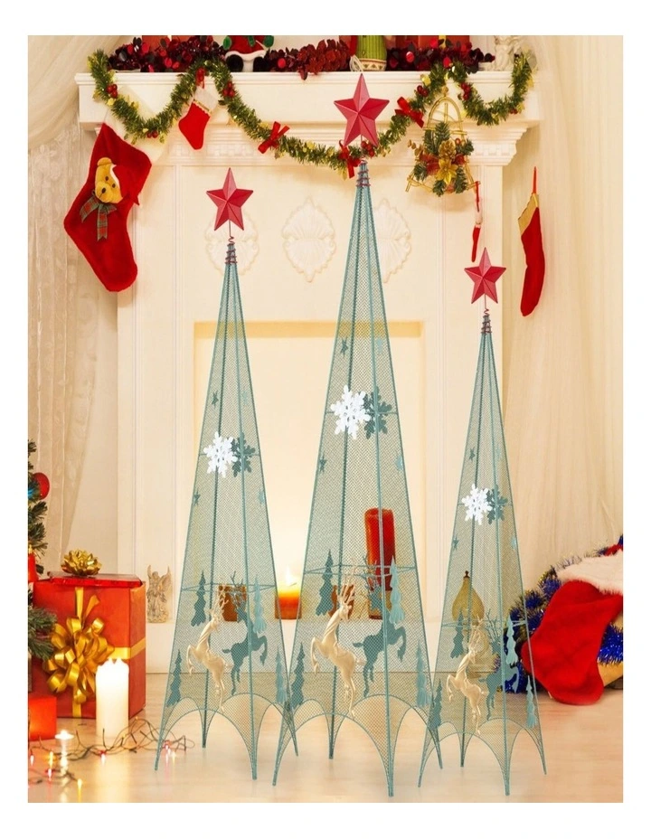 3-Piece Tower Christmas Tree Set with Removable Star Toppers image 5
