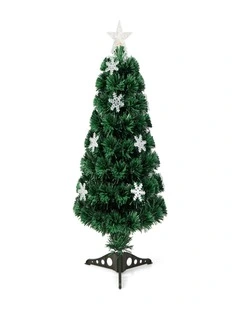 90cm Pre-Lit Fiber Optic Artificial Christmas Tree with 85 PVC Tips