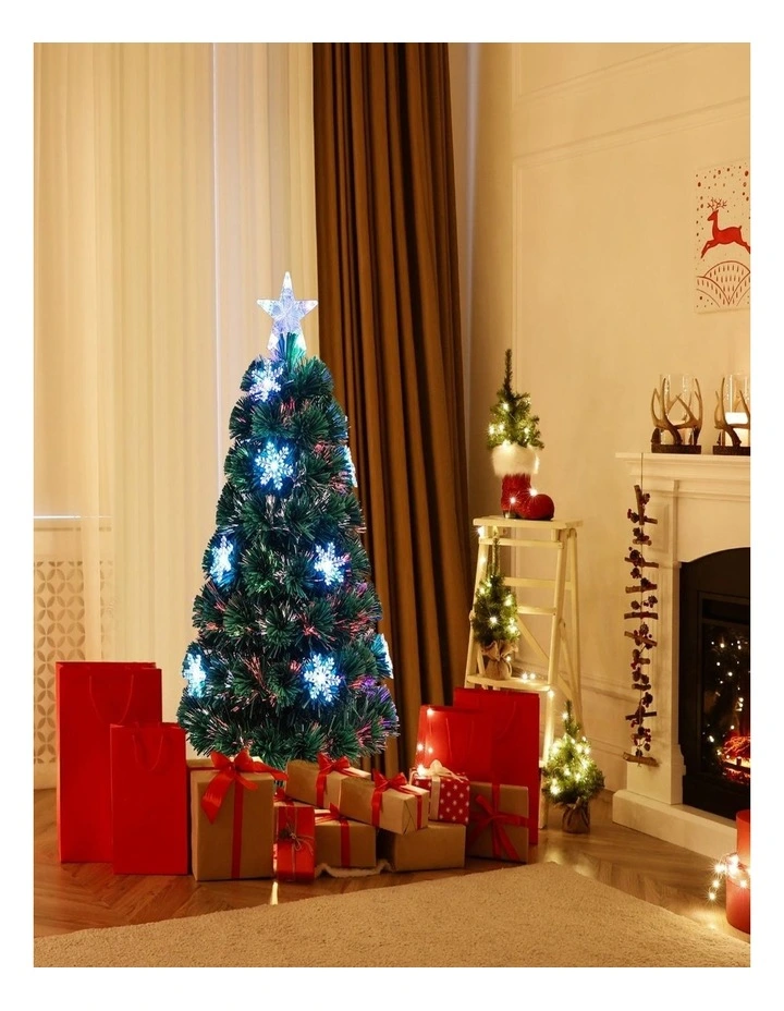 90cm Pre-Lit Fiber Optic Artificial Christmas Tree with 85 PVC Tips image 2