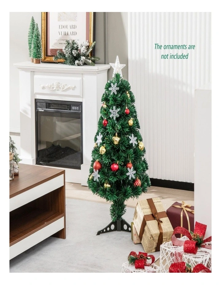 90cm Pre-Lit Fiber Optic Artificial Christmas Tree with 85 PVC Tips image 5