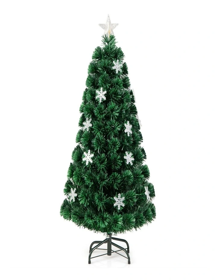 120cm Pre-Lit Fiber Optic Artificial Christmas Tree with 125 PVC Tips image 1