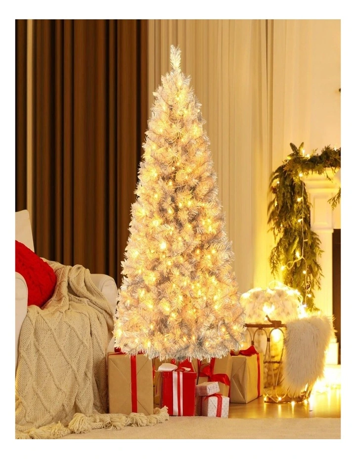 150cm Pre-Lit Christmas Tree with 385 Branch Tips & 170 Warm White LED Lights image 2