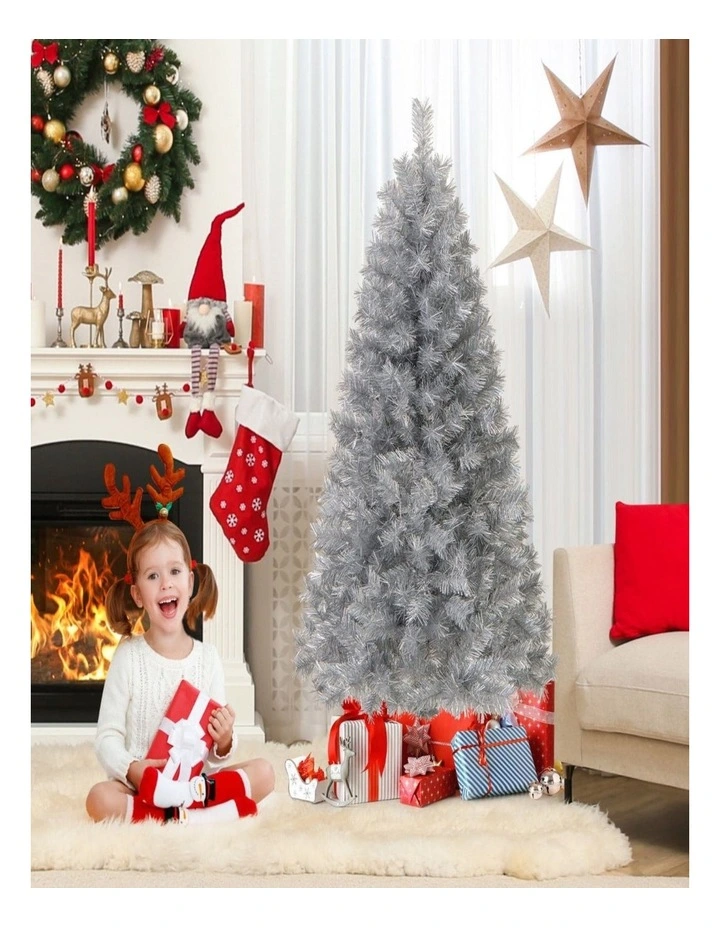 150cm Pre-Lit Christmas Tree with 385 Branch Tips & 170 Warm White LED Lights image 5