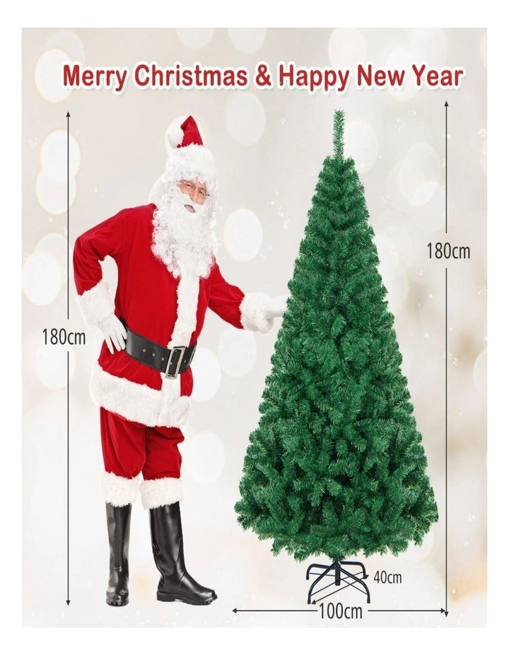 1.8m Artificial Pine Christmas Tree with Solid Metal Legs image 3