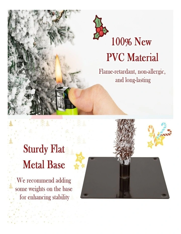 3-Piece Artificial Christmas Tree Set 90/120/150cm with Independent Lighting image 3
