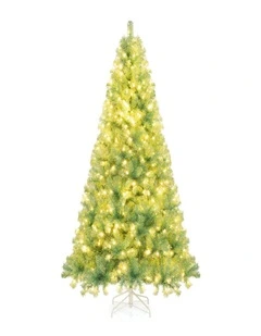 1.8m/2.25m Pre-Lit Tinsel Artificial Christmas Tree with 688/1300 Tips