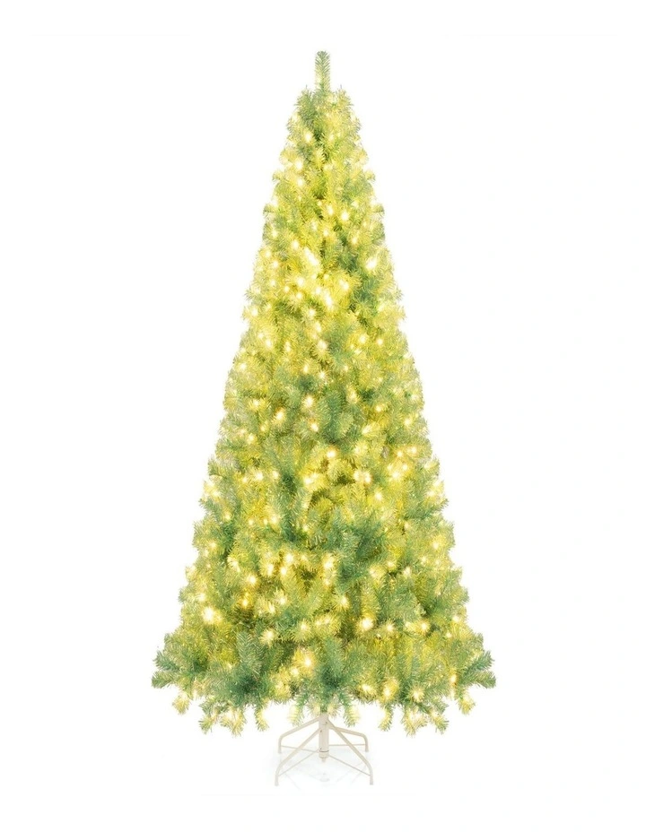 1.8m/2.25m Pre-Lit Tinsel Artificial Christmas Tree with 688/1300 Tips image 1