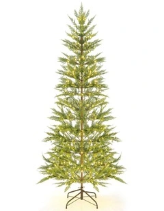 195cm Pre-Lit Artificial Christmas Tree with LED Lights & Automatic Timer