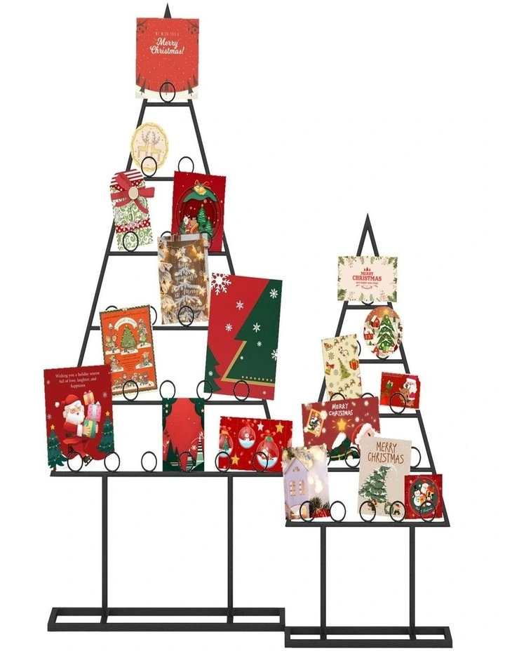 Black Christmas Tree Card & Photo Holder with 36 Clips - 2 Pack image 3