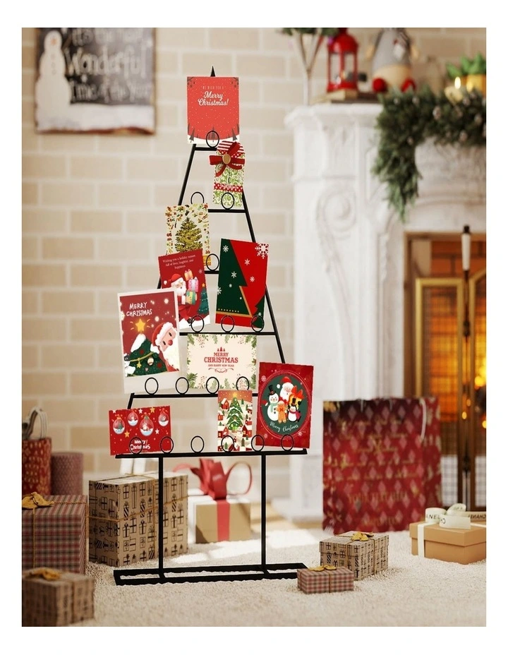 Black Christmas Tree Card & Photo Holder with 36 Clips - 2 Pack image 4