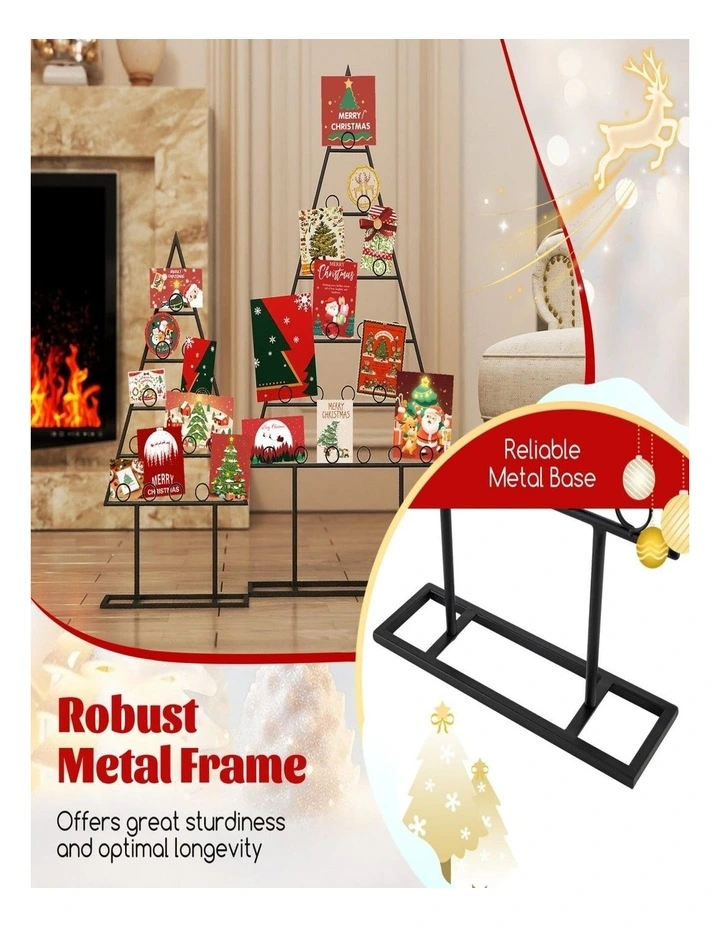 Black Christmas Tree Card & Photo Holder with 36 Clips - 2 Pack image 5