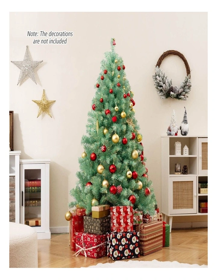 1.8m/2.25m Pre-Lit Tinsel Artificial Christmas Tree with 688/1300 Tips image 4