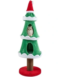 130cm Green Christmas Cat Tree for Indoor Cats