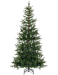 1.8m/2.1m Pre-Lit Artificial Christmas Tree with 250/300 Warm White LED Lights