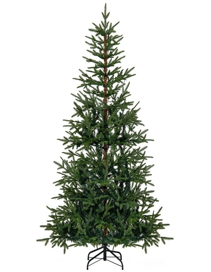 1.8m/2.1m Pre-Lit Artificial Christmas Tree with 250/300 Warm White LED Lights image 1