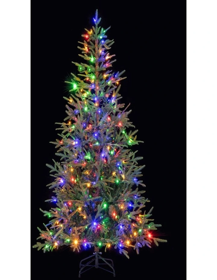 1.8m/2.1m Pre-Lit Artificial Christmas Tree with 250/300 Warm White LED Lights image 2