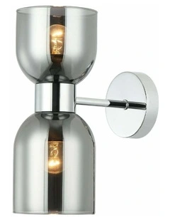 Clessidra Interior Mirror Finish Smokey Black / Opal Glass Ellipse Wall Lights