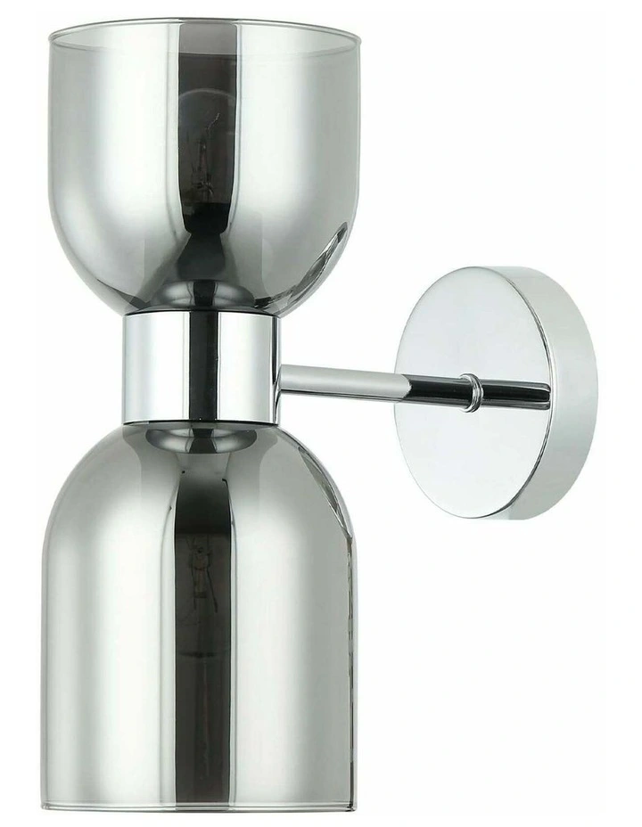 Clessidra Interior Mirror Finish Smokey Black / Opal Glass Ellipse Wall Lights image 2