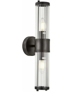 Tiempo Interior Up/Down Tubular Clear Glass Wall Lights