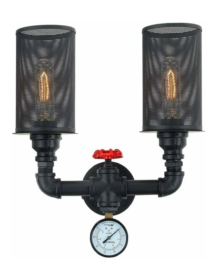 Veneto Industrial Aged Iron Decorative Wall Light image 1