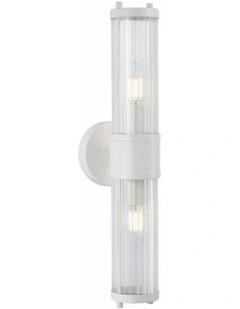Tiempo Interior Up/Down Tubular Clear Glass Wall Lights