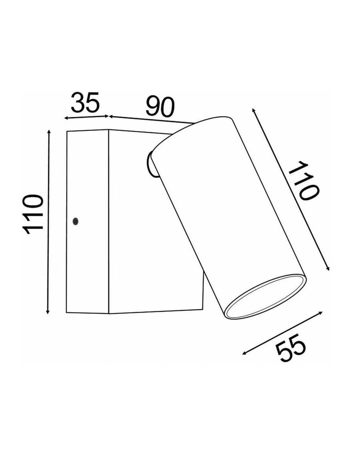 Surface Mounted LED Tri-CCT Single Adjustable Wall/Pillar Light (Matte White) IP65 image 2