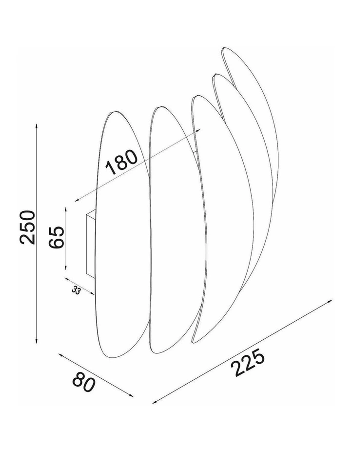 Tijuana City Series LED Tri-CCT Interior Curved Dimmable Wall Light image 4