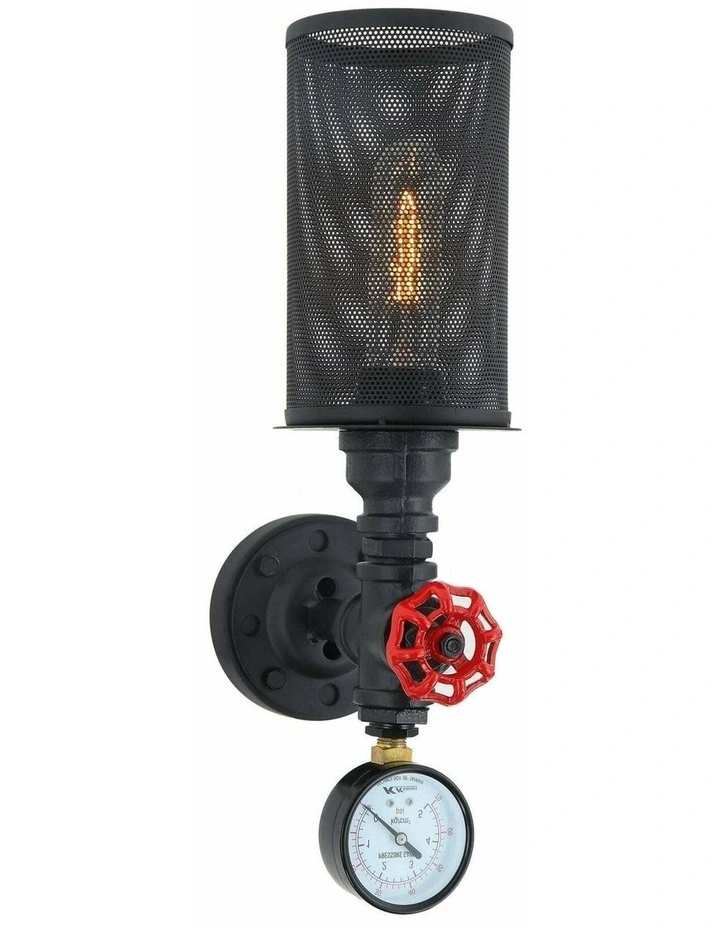 Veneto Industrial Aged Iron Decorative Wall Light image 1