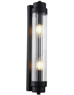 Varrillas Interior Up/Down Clear Glass Rod Wall Lights