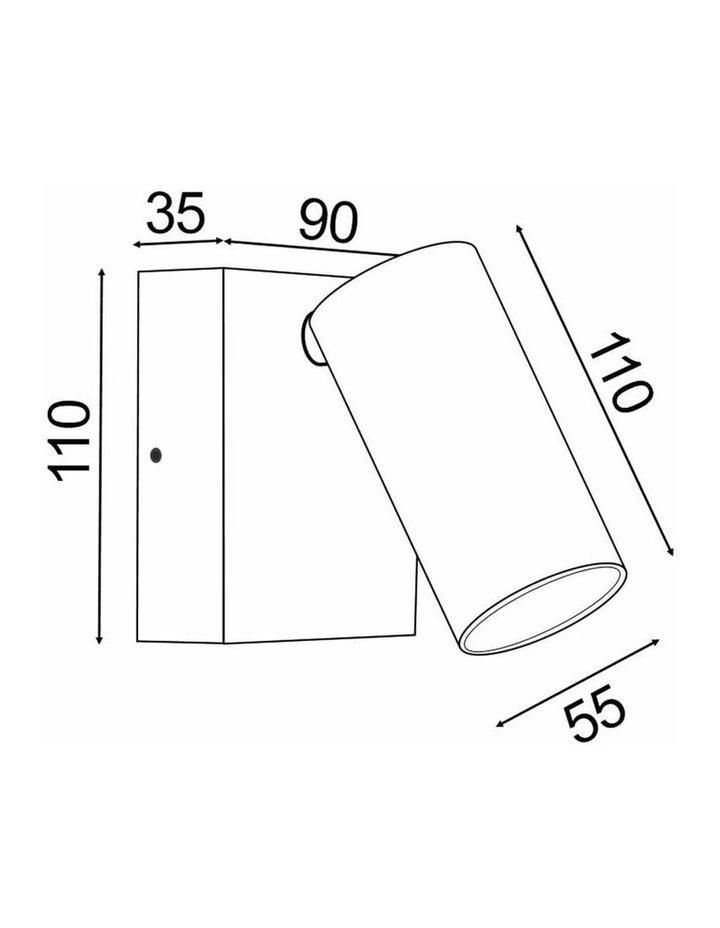 Surface Mounted LED Tri-CCT Single Adjustable Wall/Pillar Light (Titanium) IP65 image 2
