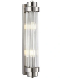 Varrillas Interior Up/Down Clear Glass Rod Wall Lights