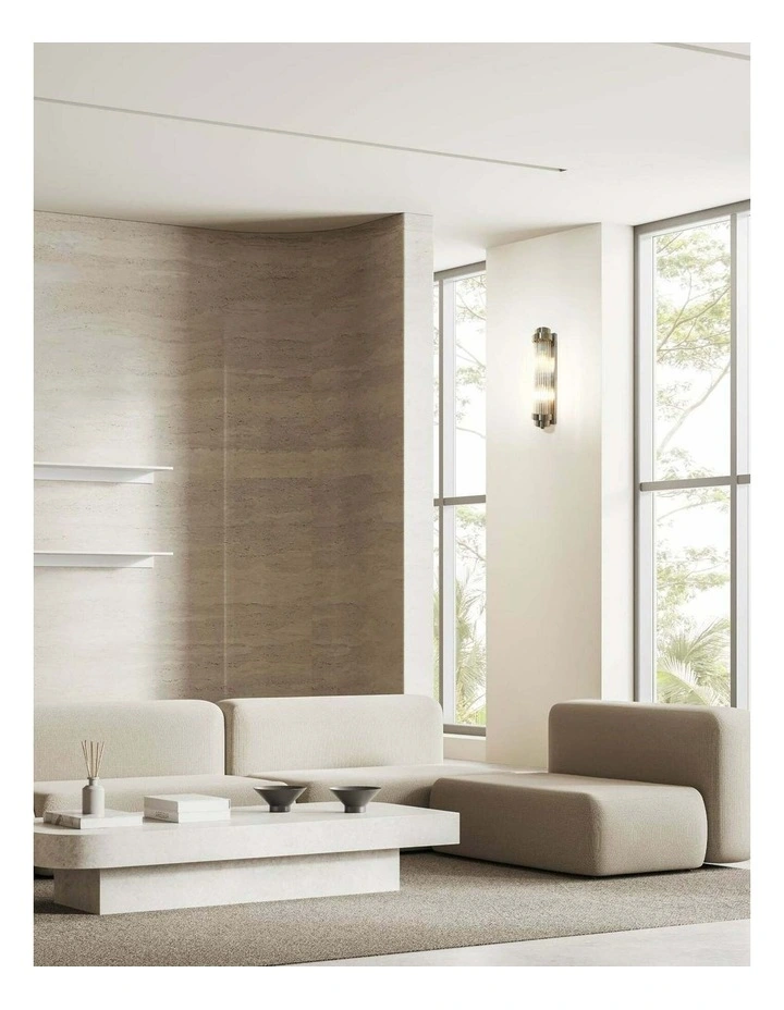 Varrillas Interior Up/Down Clear Glass Rod Wall Lights image 5
