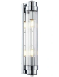 Varrillas Interior Up/Down Clear Glass Rod Wall Lights