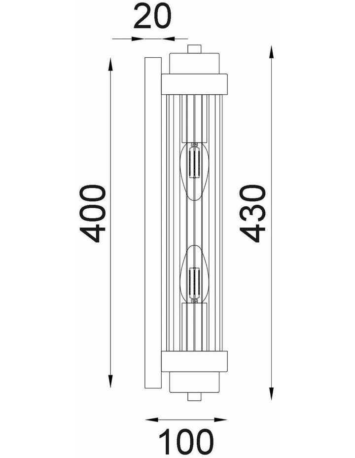 Varrillas Interior Up/Down Clear Glass Rod Wall Lights image 2