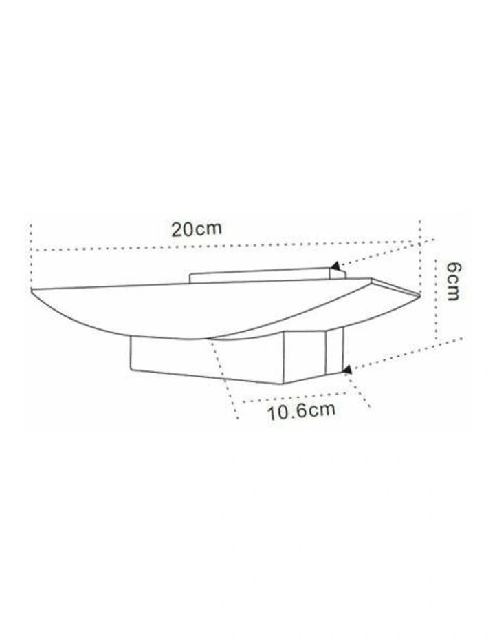 Phoenix City Series LED Interior Curved Up Light Wall Light image 3