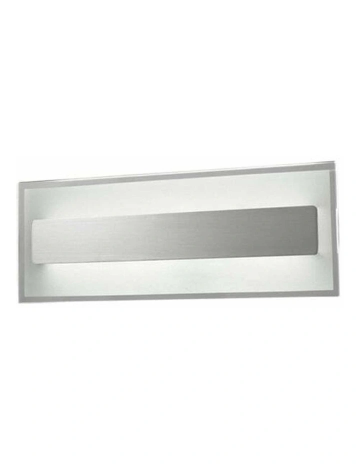Barcelona City Series LED Interior Clear Border Frosted Inner Rectangular Brushed Wall Light image 1