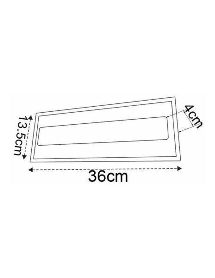 Barcelona City Series LED Interior Clear Border Frosted Inner Rectangular Brushed Wall Light image 2