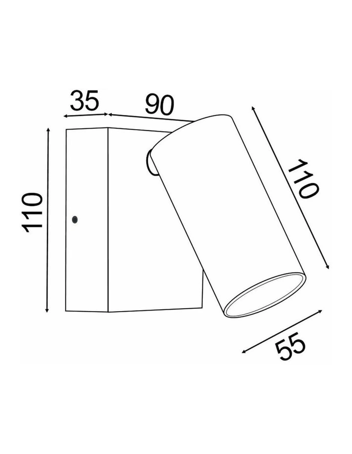 Surface Mounted LED Tri-CCT Single Adjustable Wall/Pillar Light (Matte Black) IP65 image 2