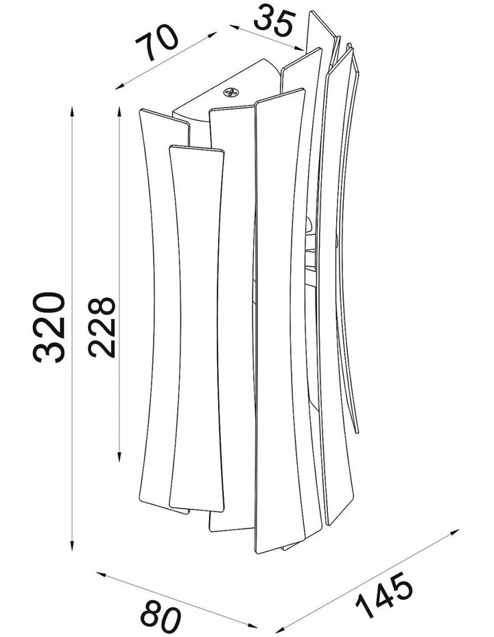 Bagota City Series LED Tri-CCT Interior Curved Shape Dimmable Wall Light image 6