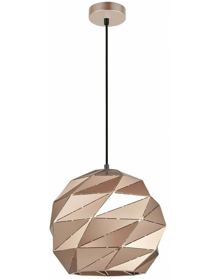 Origami Interior Large Dome Carved Iron Origami Style Pendant Lights image 1